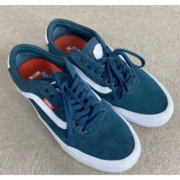 VANS Chima Pro 2 Prime Atlantic Blue Suede Shoes Men Sz 7 Womens 8.5 VN0A3MTI0QU